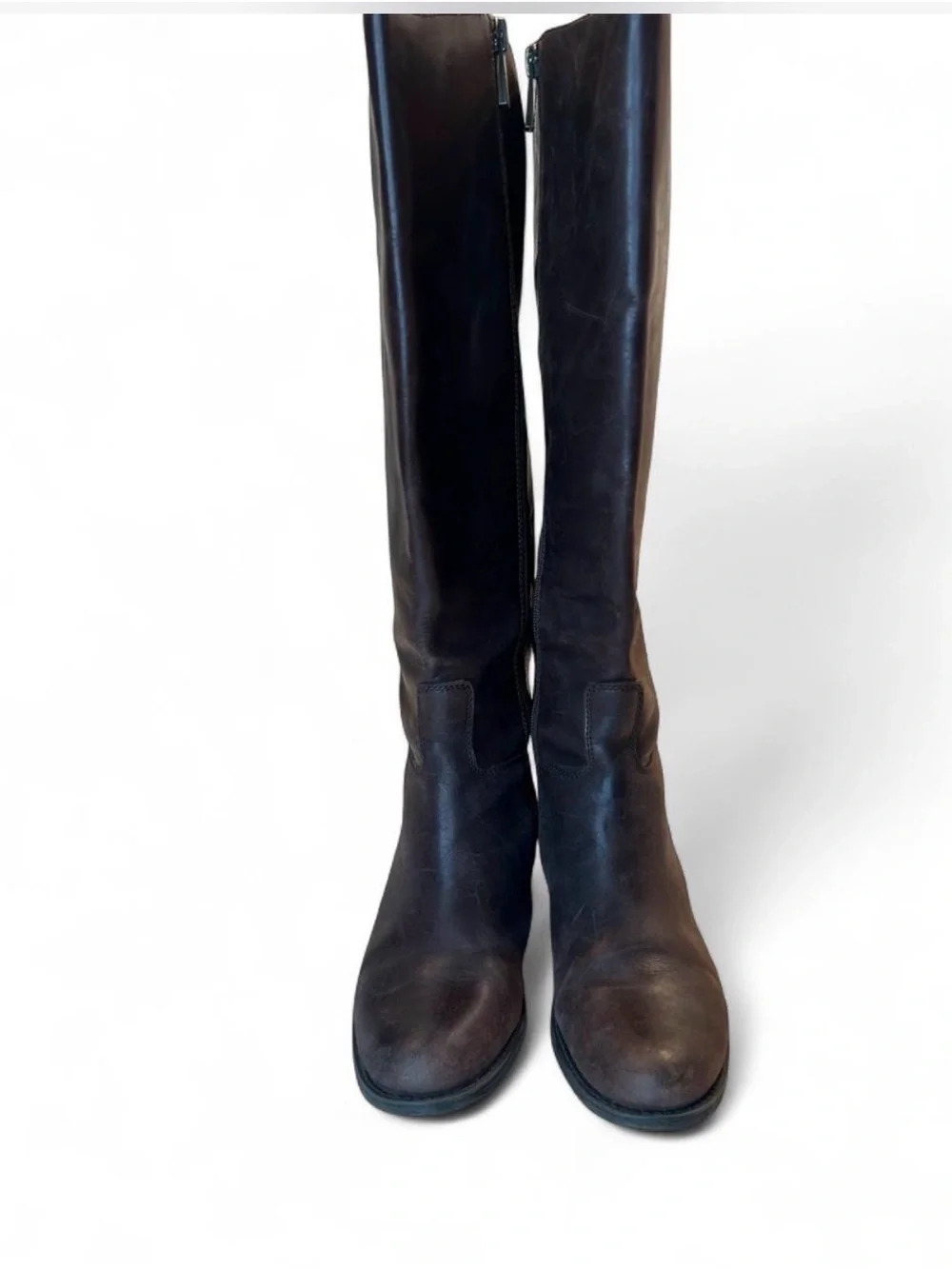 Vince Camuto Tall Leather Knee-High Boots - Dark Brown